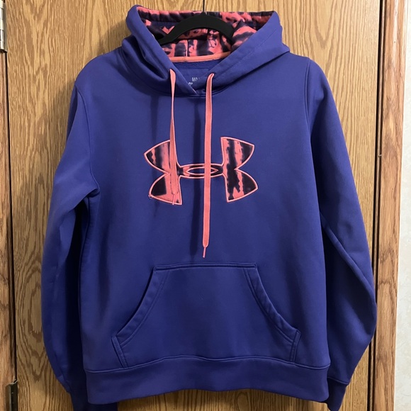 Under Armour Other - Under Armour Purple Hoodie with Pink Accents Men’s Medium UA‎ Storm semi fitted